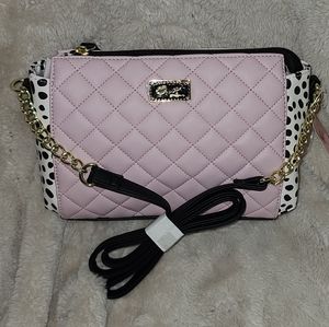 NWT pink and black crossbody
